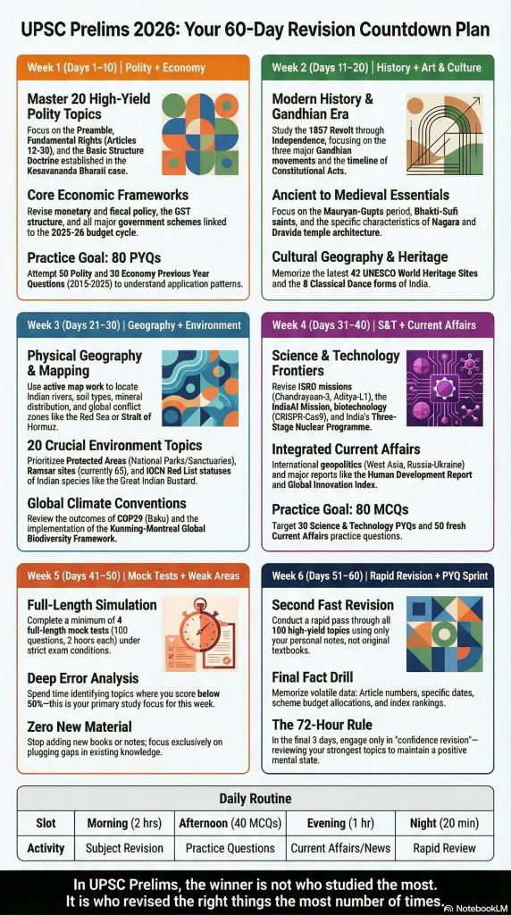 UPSC Prelims 2026 60-Day Revision Plan