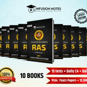 RAS Notes Pre & Mains || RPSC RAS Handwritten Material + Test Series + Current Affairs || 10 Books || Hindi Medium